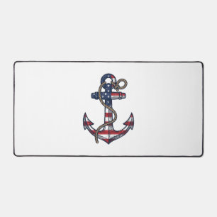 Patriotic Anchor Vintage Vector Design_1 Desk Mat
