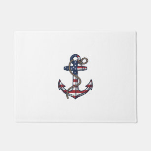 Patriotic Anchor Vintage Vector Design_1 Doormat