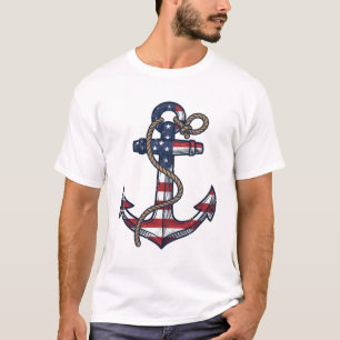 Patriotic Anchor Vintage Vector Design_1 T-Shirt