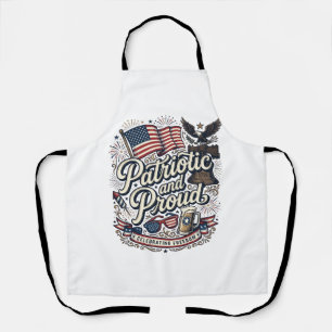 Patriotic and Proud Vintage Fourth of July Apron