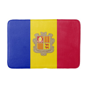 Patriotic Andorra Flag Bath Mat