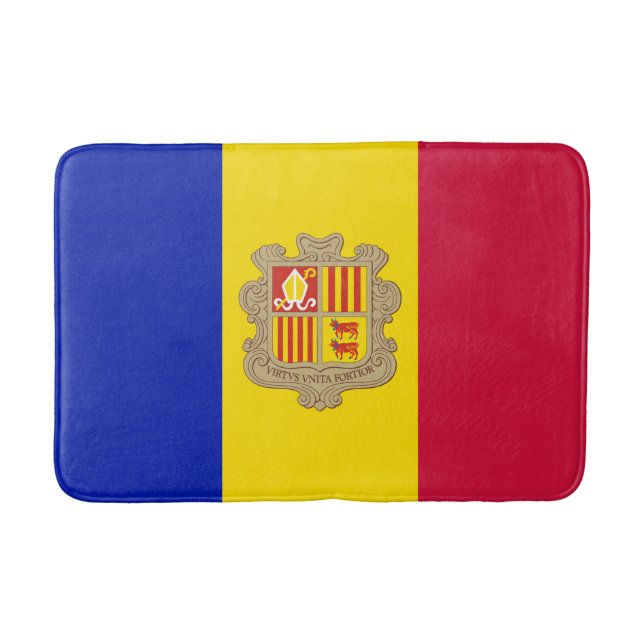 Patriotic Andorra Flag Bath Mat (Front)