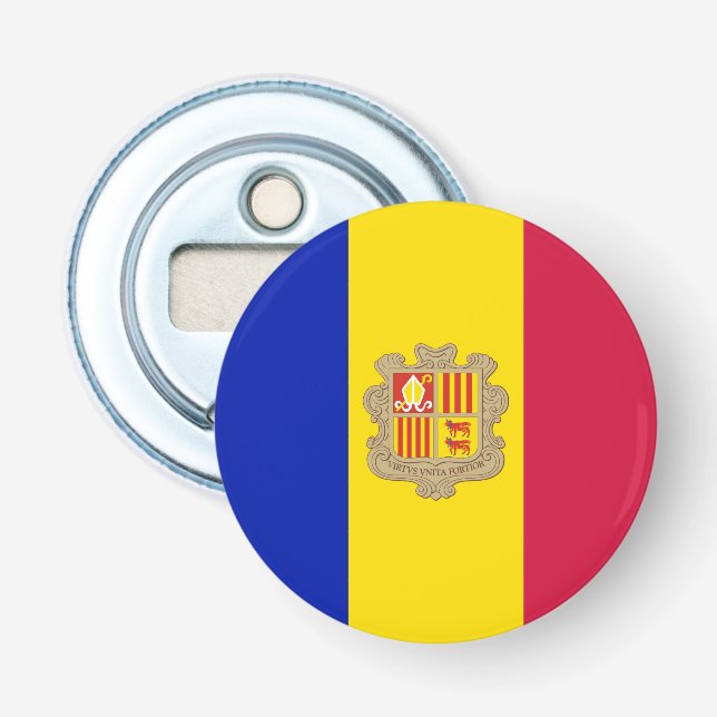 Patriotic Andorra Flag Bottle Opener (Front)