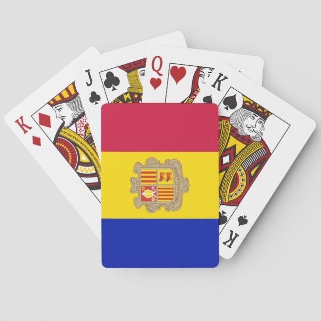 Patriotic Andorra Flag Playing Cards (Back)