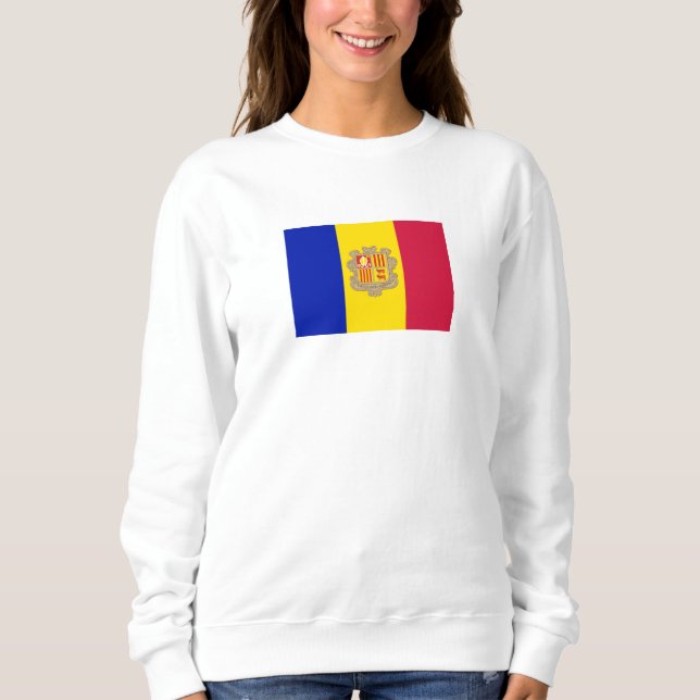 Patriotic Andorra Flag Sweatshirt (Front)