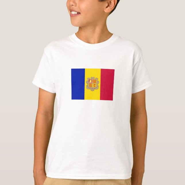Patriotic Andorra Flag T-Shirt (Front)