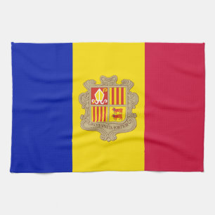 Patriotic Andorra Flag Tea Towel