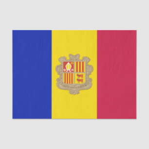 Patriotic Andorra Flag Tissue Paper