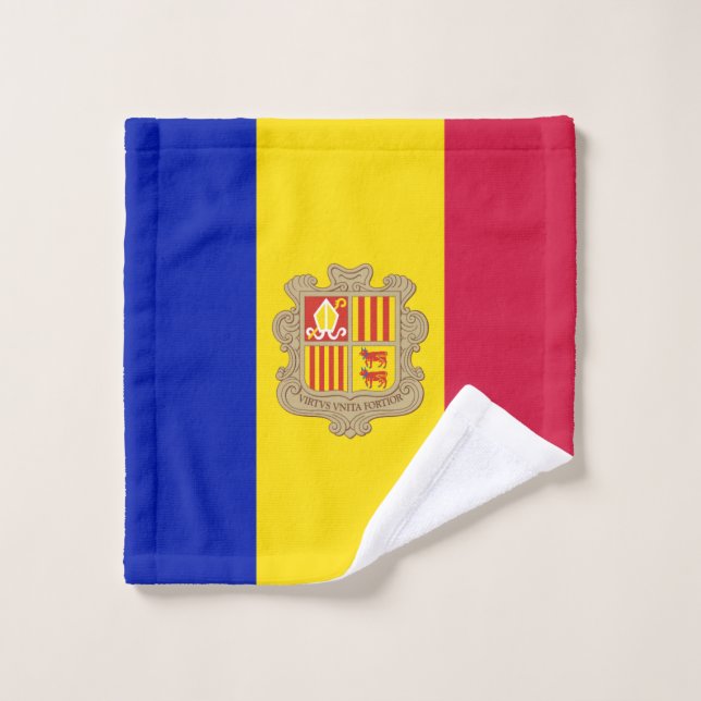 Patriotic Andorra Flag Wash Cloth (Wash Cloth)