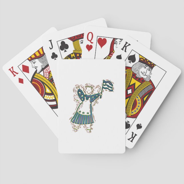 Patriotic Angel Playing Cards (Back)