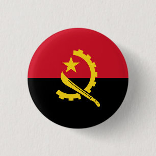 Patriotic Angolan Flag 3 Cm Round Badge
