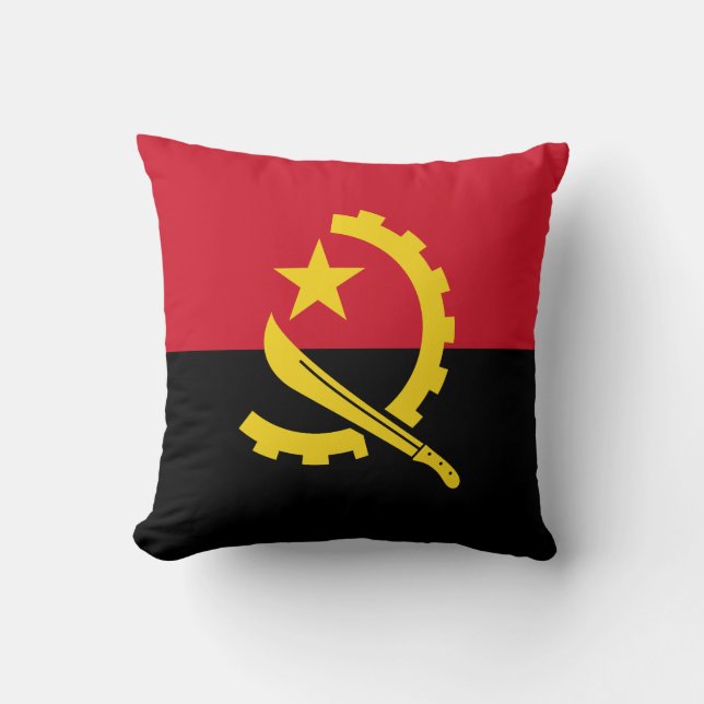 Patriotic Angolan Flag Cushion (Front)