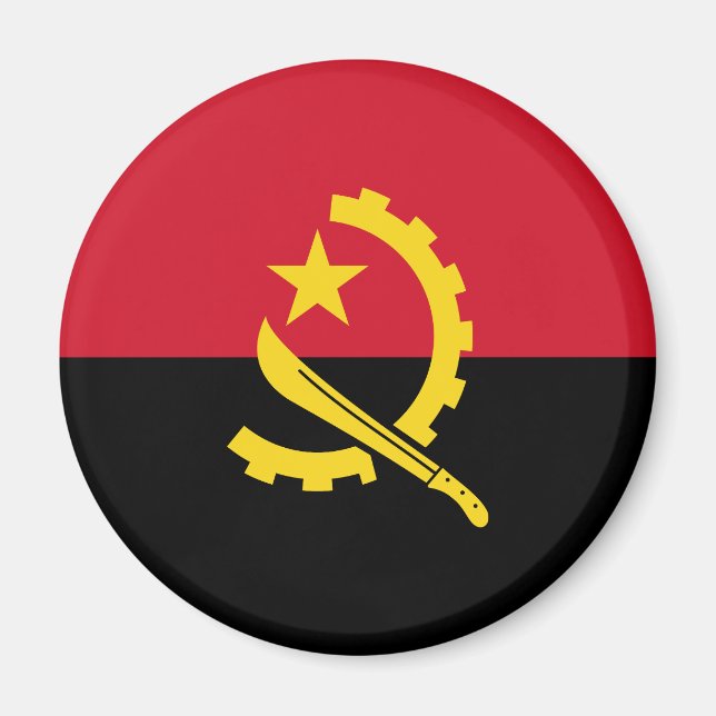 Patriotic Angolan Flag Magnet (Front)