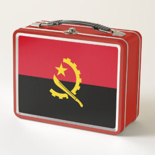 Patriotic Angolan Flag Metal Lunch Box