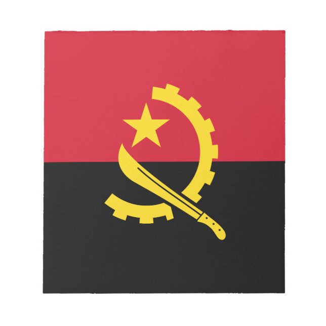Patriotic Angolan Flag Notepad (Front)