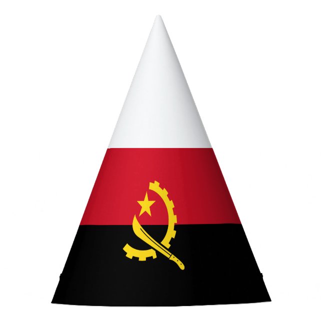 Patriotic Angolan Flag Party Hat (Front)