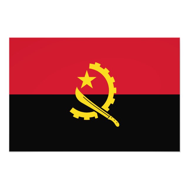 Patriotic Angolan Flag Photo Print (Front)