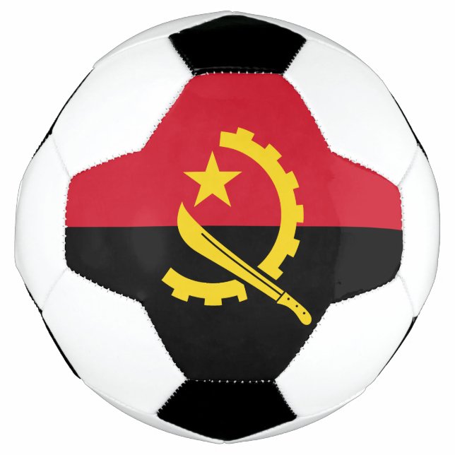 Patriotic Angolan Flag Soccer Ball (Front)