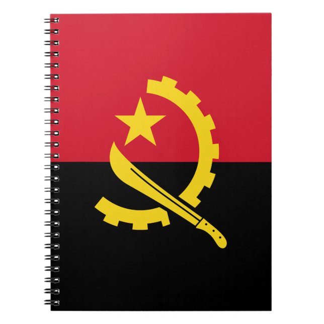 Patriotic Angolan Flag Spiral Notebook (Front)