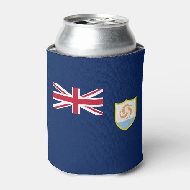 Patriotic Anguilla Flag Can Cooler (Can Front)
