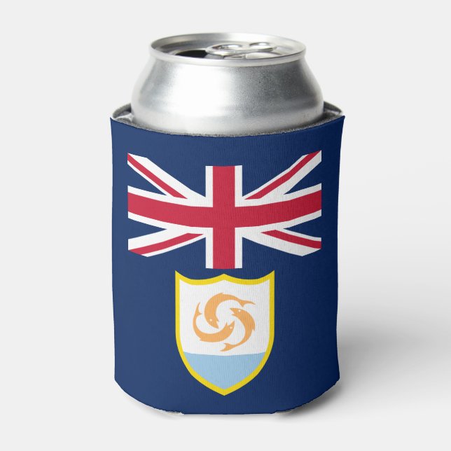 Patriotic Anguilla Flag Can Cooler (Can Front)