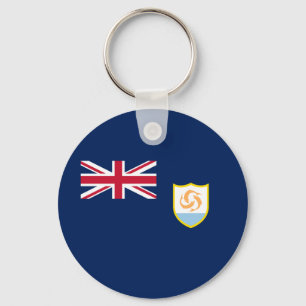 Patriotic Anguilla Flag Key Ring