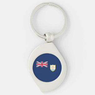 Patriotic Anguilla Flag Key Ring