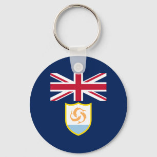 Patriotic Anguilla Flag Keychain