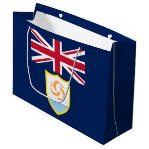 Patriotic Anguilla Flag Large Gift Bag