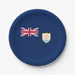 Patriotic Anguilla Flag Paper Plate