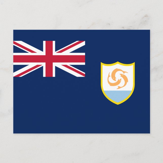 Patriotic Anguilla Flag Postcard (Front)