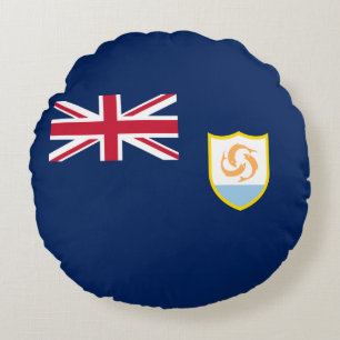 Patriotic Anguilla Flag Round Cushion