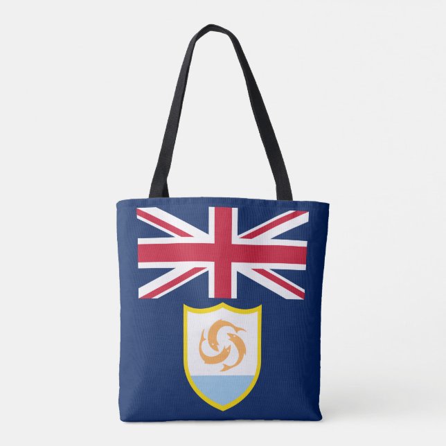 Patriotic Anguilla Flag Tote Bag (Back)