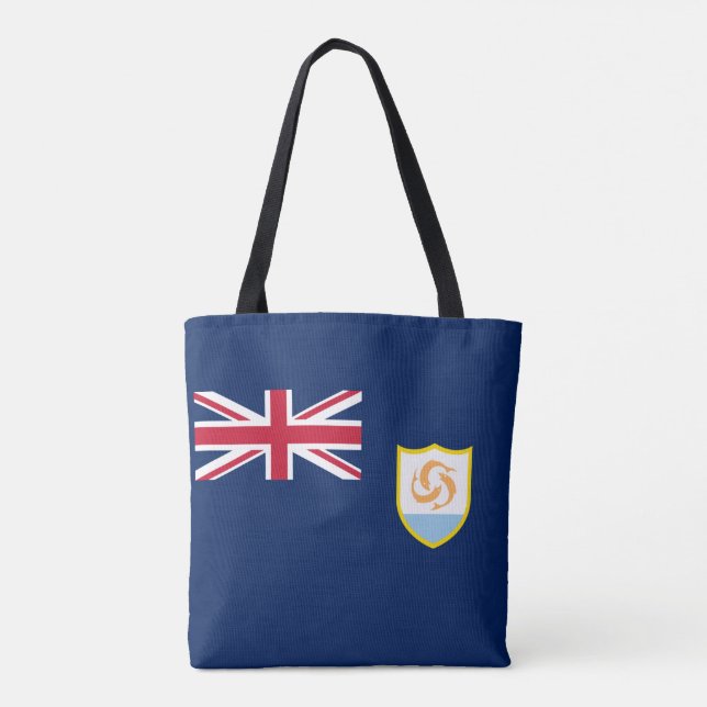 Patriotic Anguilla Flag Tote Bag (Back)