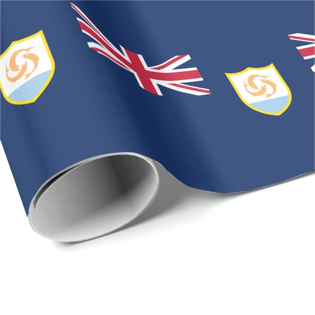 Patriotic Anguilla Flag Wrapping Paper (Roll Corner)