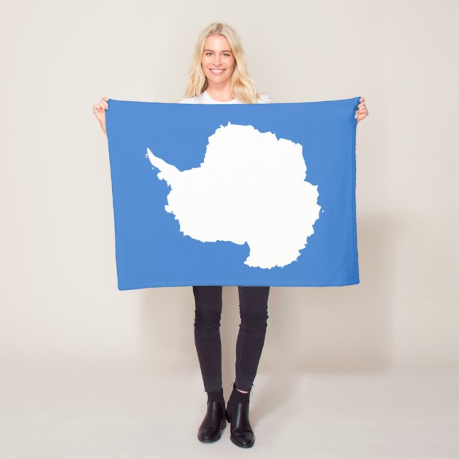 Patriotic Antarctica Flag Fleece Blanket (In Situ)