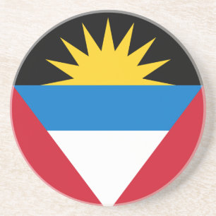 Patriotic Antigua and Barbuda Flag Coaster