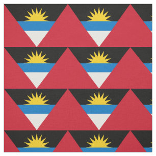 Patriotic Antigua and Barbuda Flag Fabric