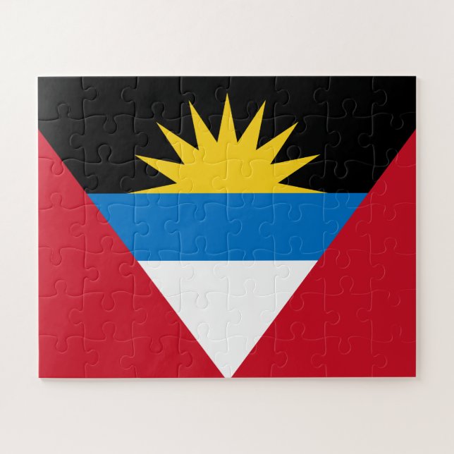 Patriotic Antigua and Barbuda Flag Jigsaw Puzzle (Horizontal)