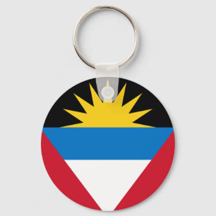 Patriotic Antigua and Barbuda Flag Key Ring
