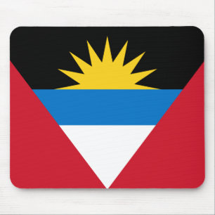 Patriotic Antigua and Barbuda Flag Mouse Pad