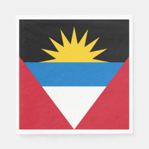 Patriotic Antigua and Barbuda Flag Napkin