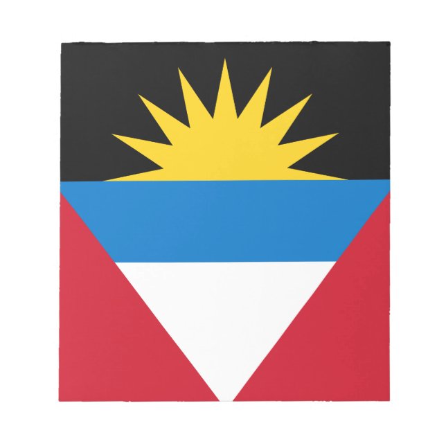Patriotic Antigua and Barbuda Flag Notepad (Front)