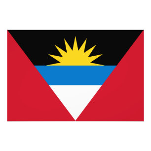 Patriotic Antigua and Barbuda Flag Photo Print