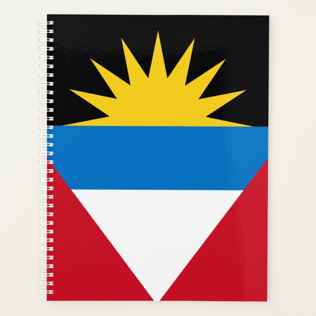 Patriotic Antigua and Barbuda Flag Planner (Front)