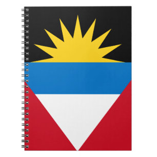 Patriotic Antigua and Barbuda Flag Spiral Notebook