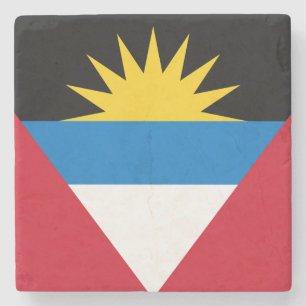 Patriotic Antigua and Barbuda Flag Stone Coaster