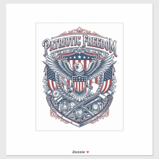 Patriotic Antique Collector Vector Graphic Tee (Sheet)