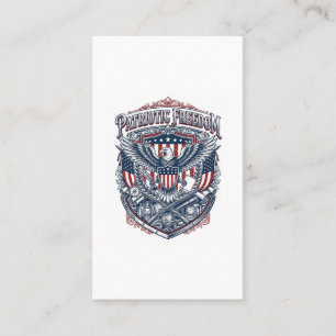 Patriotic Antique Collector Vector Graphic Tee Business Card
