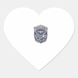 Patriotic Antique Collector Vector Graphic Tee Heart Sticker